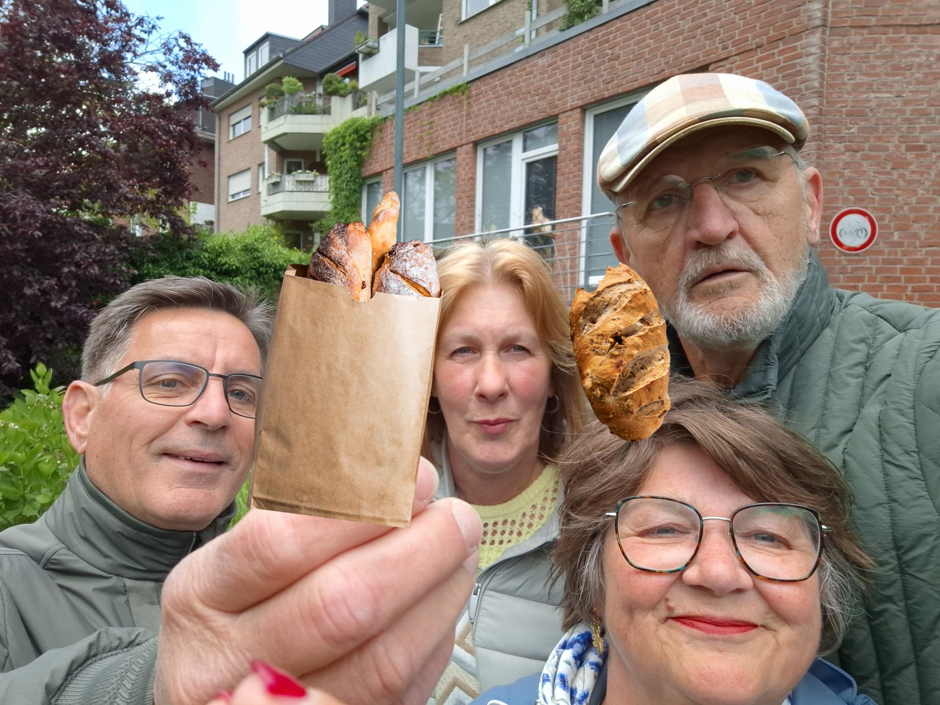 Teamfoto van weekendje weg