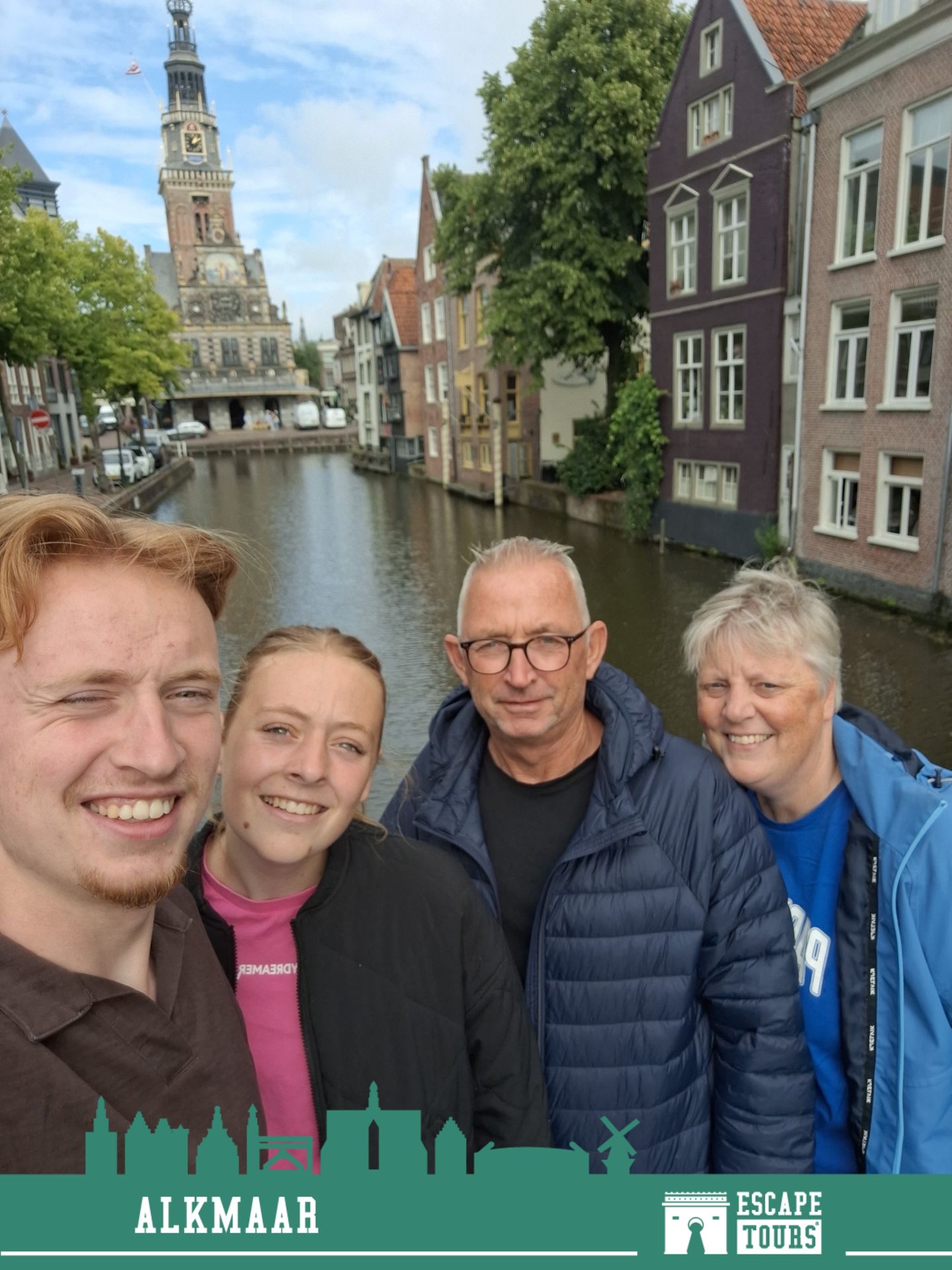 Teamfoto van jonk