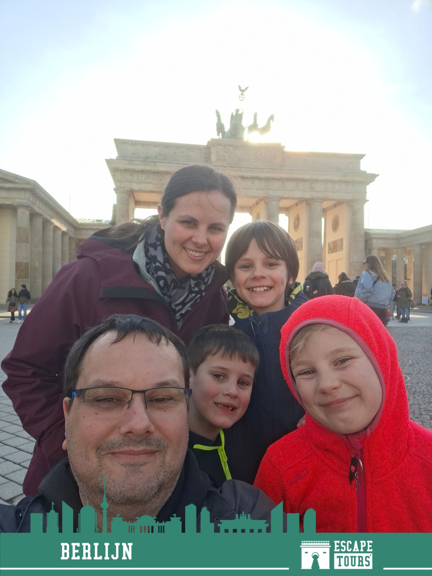 Teamfoto van Familie Kiesecker