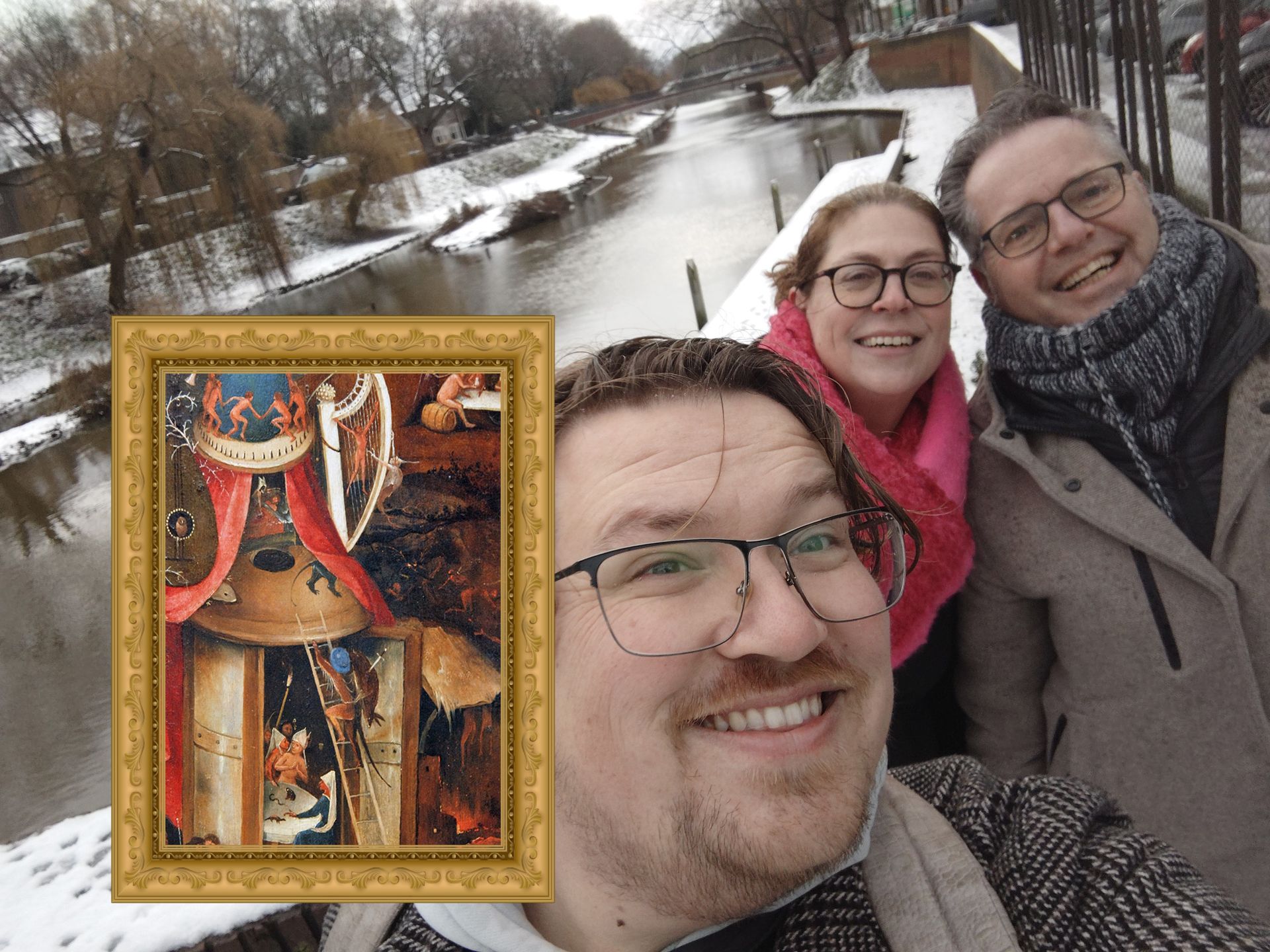 Teamfoto van de sneeuwpopjes