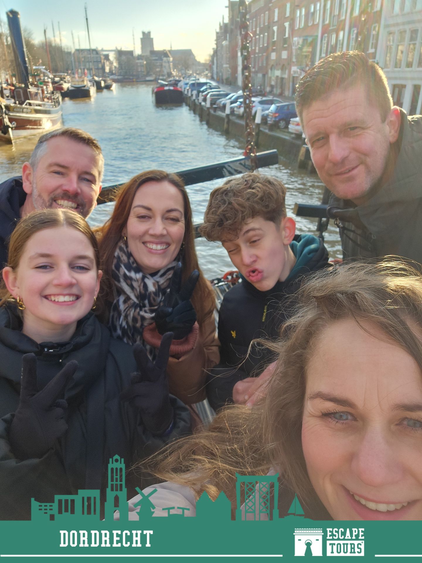 Teamfoto van onverwachte boertjes