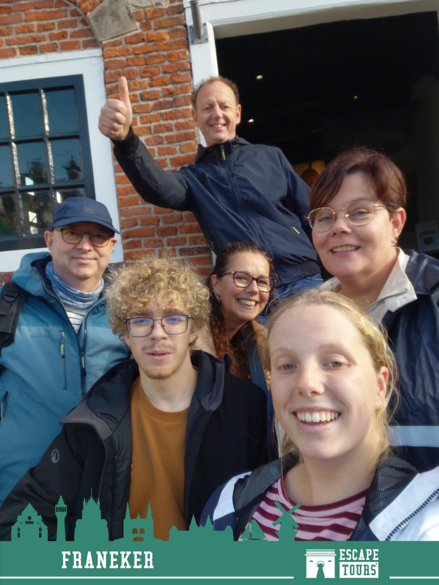 Teamfoto van de bikkels met flugel