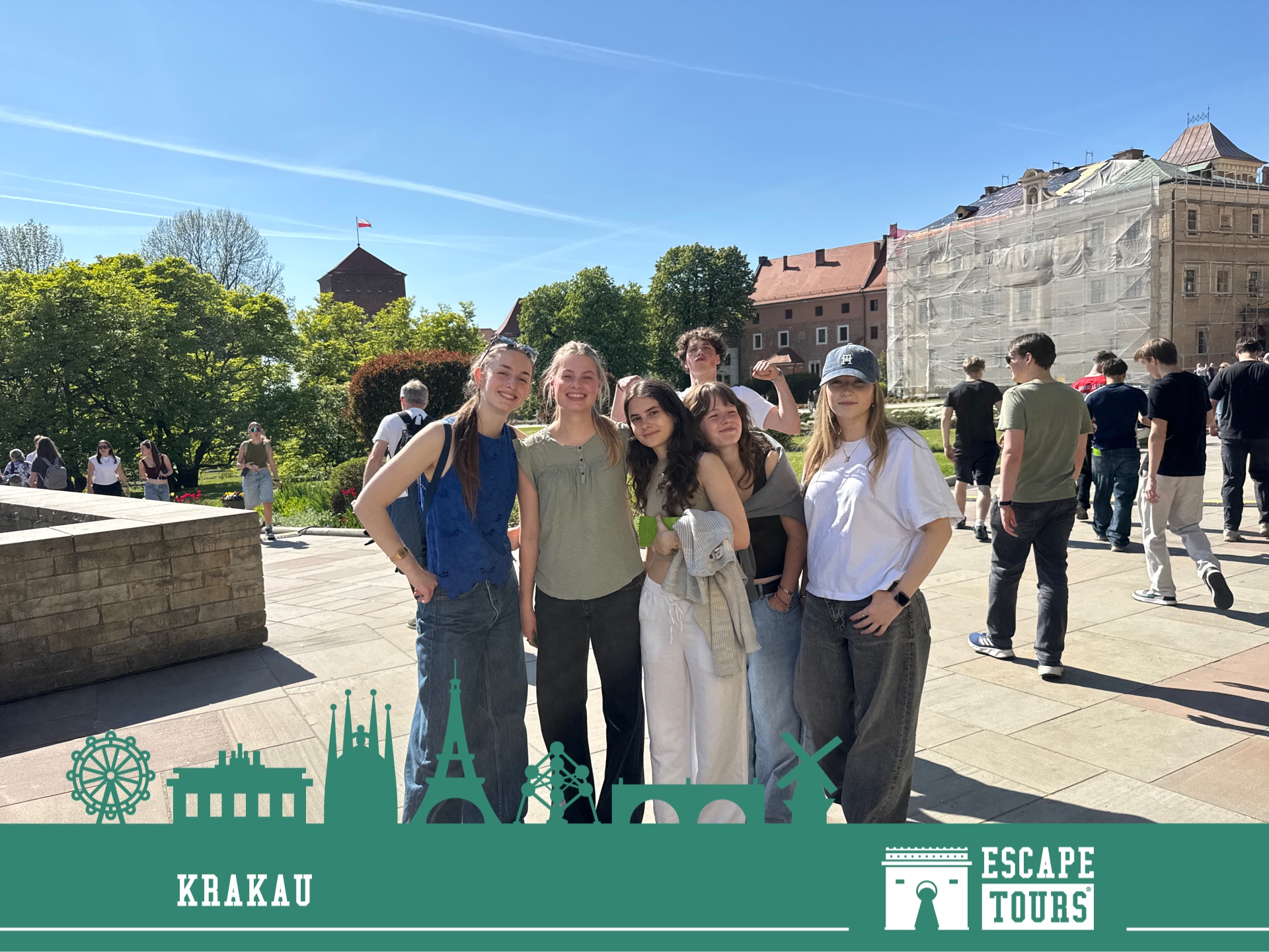Gruppenfoto der Blondinen und Brünetten