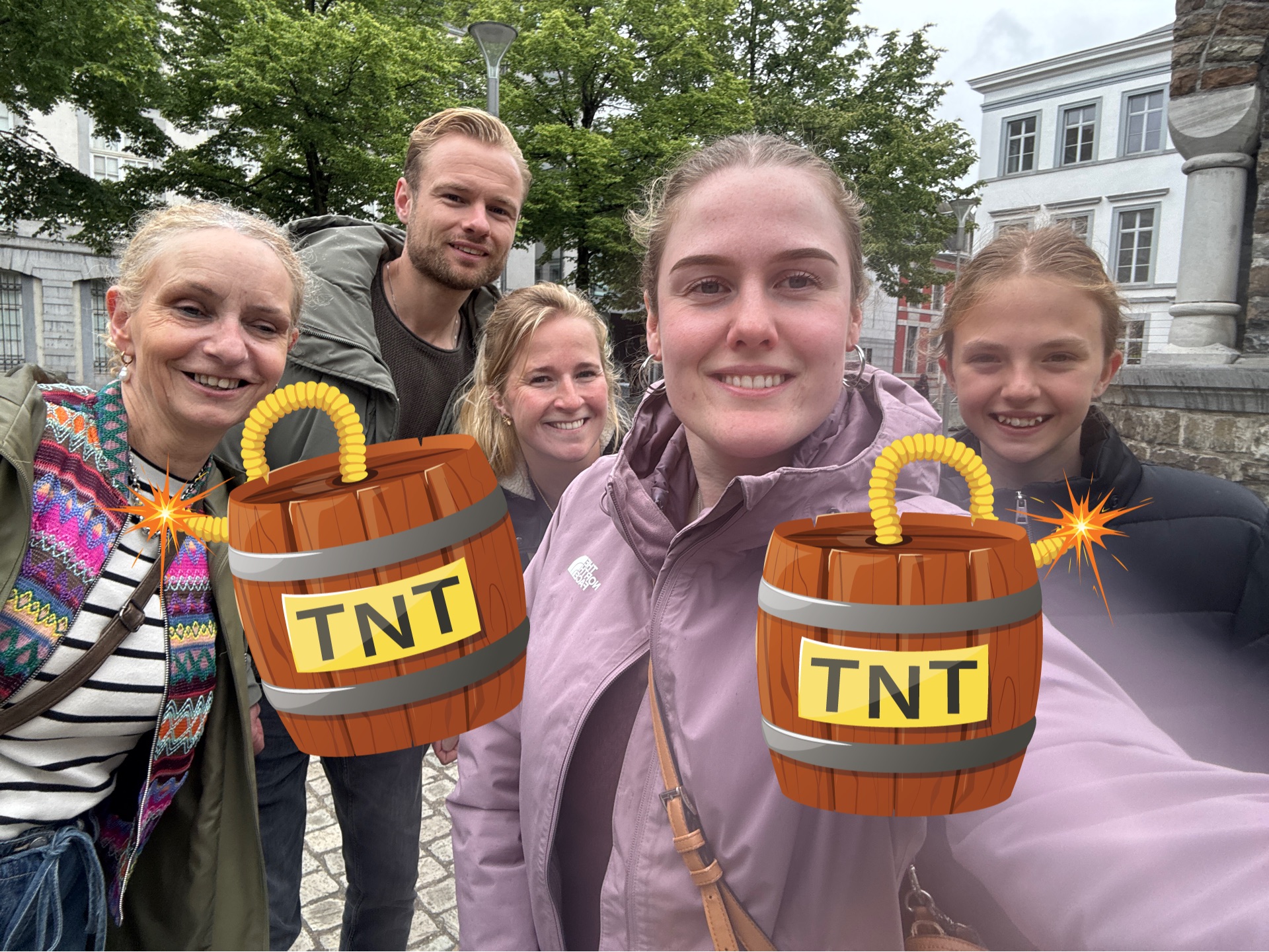 Teamfoto van Steef en zijn harem