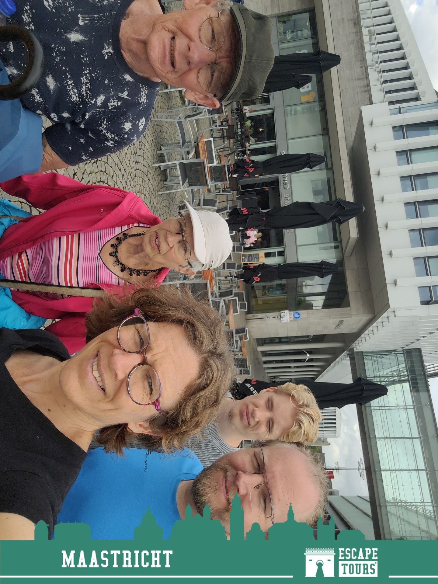 Teamfoto van sinnige