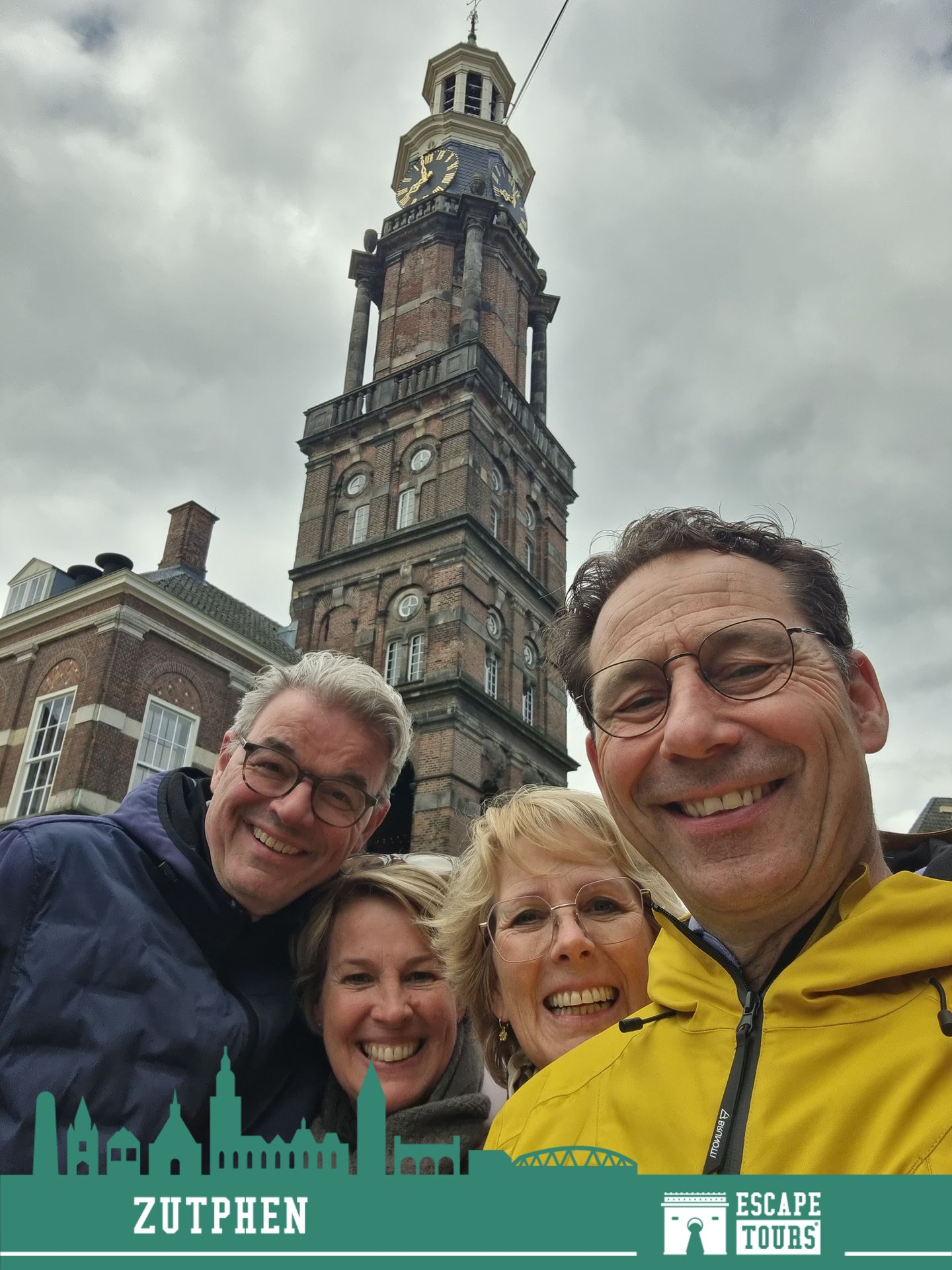 Teamfoto van platvoet